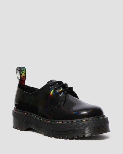 Tenis De Plataforma Dr Martens 1461 Rainbow Patent Para Mujer DR3388W